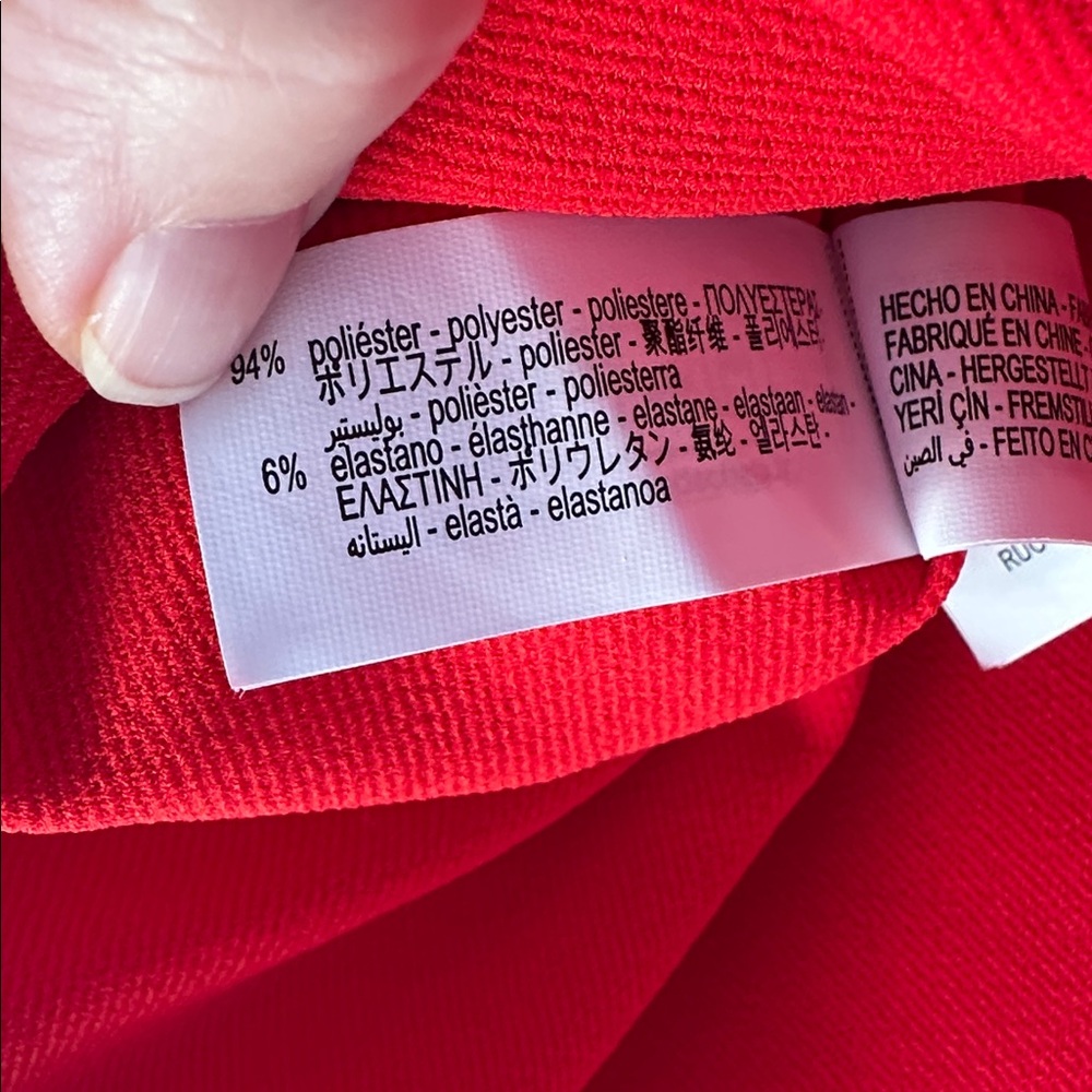 NWT Zara Bold Red amino Skirt size M - Picture 5 of 5